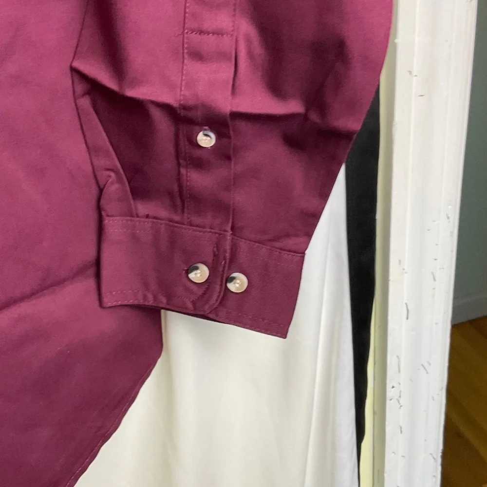 FF.LA Men's Burgundy Button-Down Shirt